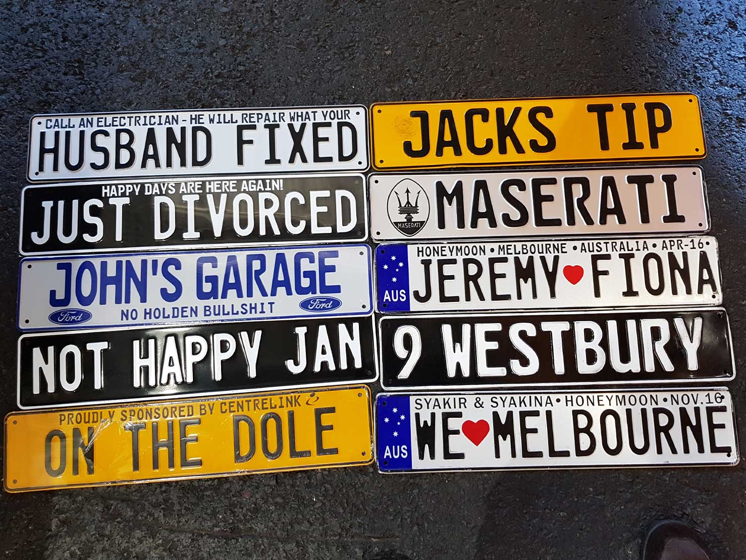 Number plates for fun discount