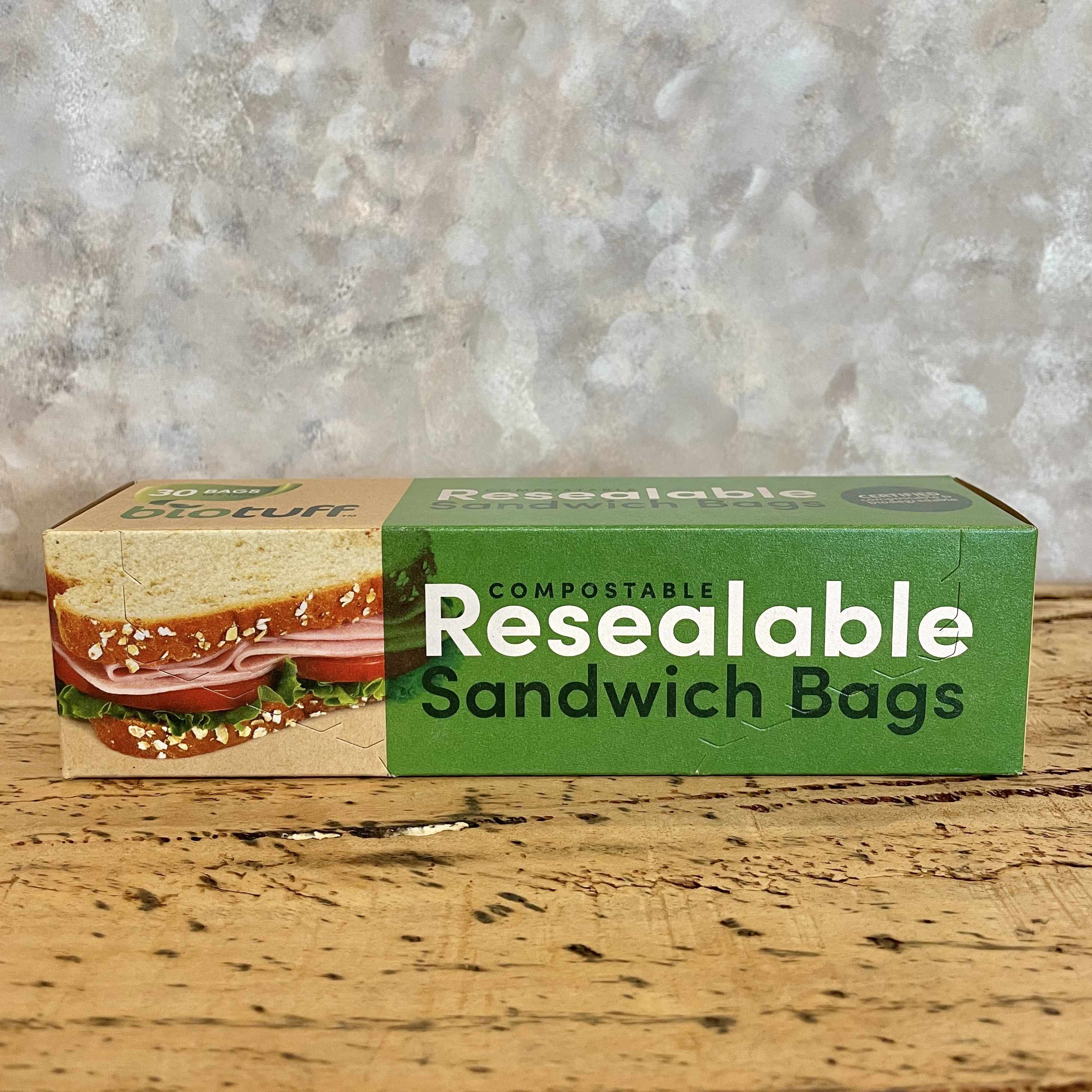 Biotuff Resealable Sandwich Bags