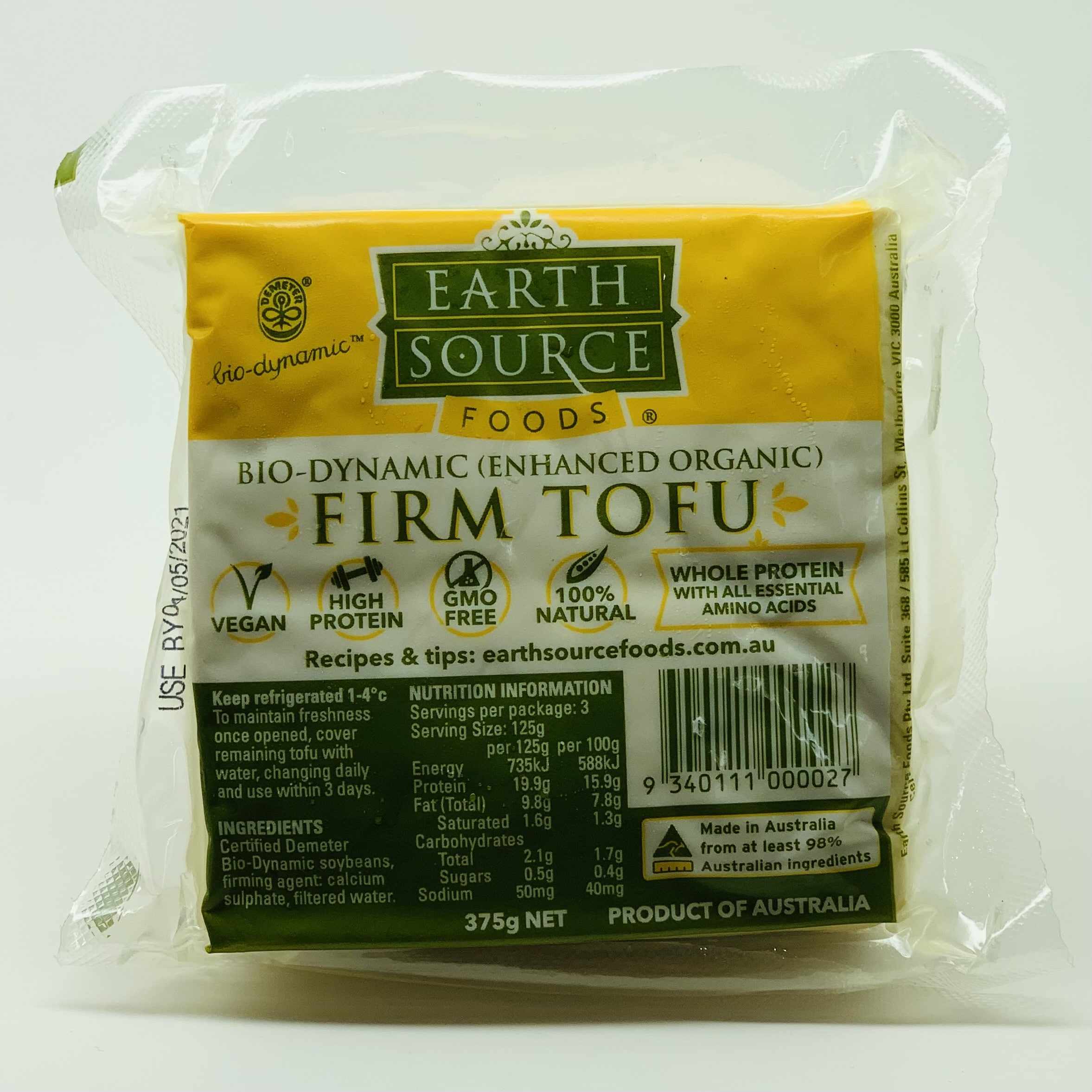 Earth Source Organic Firm Tofu