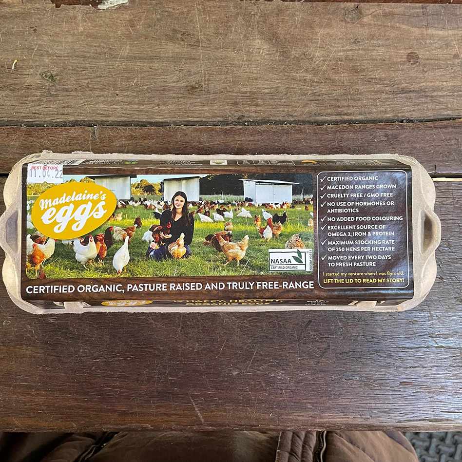 Madelaine's Eggs Certified Organic