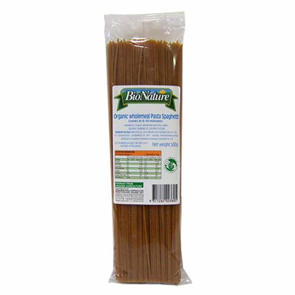 BioNature Certified Organic Spaghetti Wholemeal
