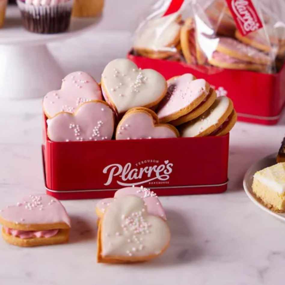 Strawberry & Vanilla Love Heart Biscuits