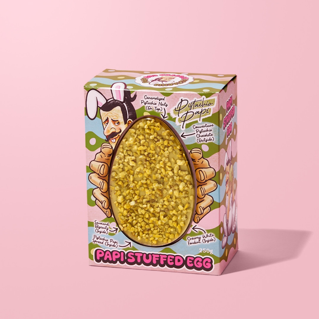 Pistachio Papi Stuffed Easter Egg 250g