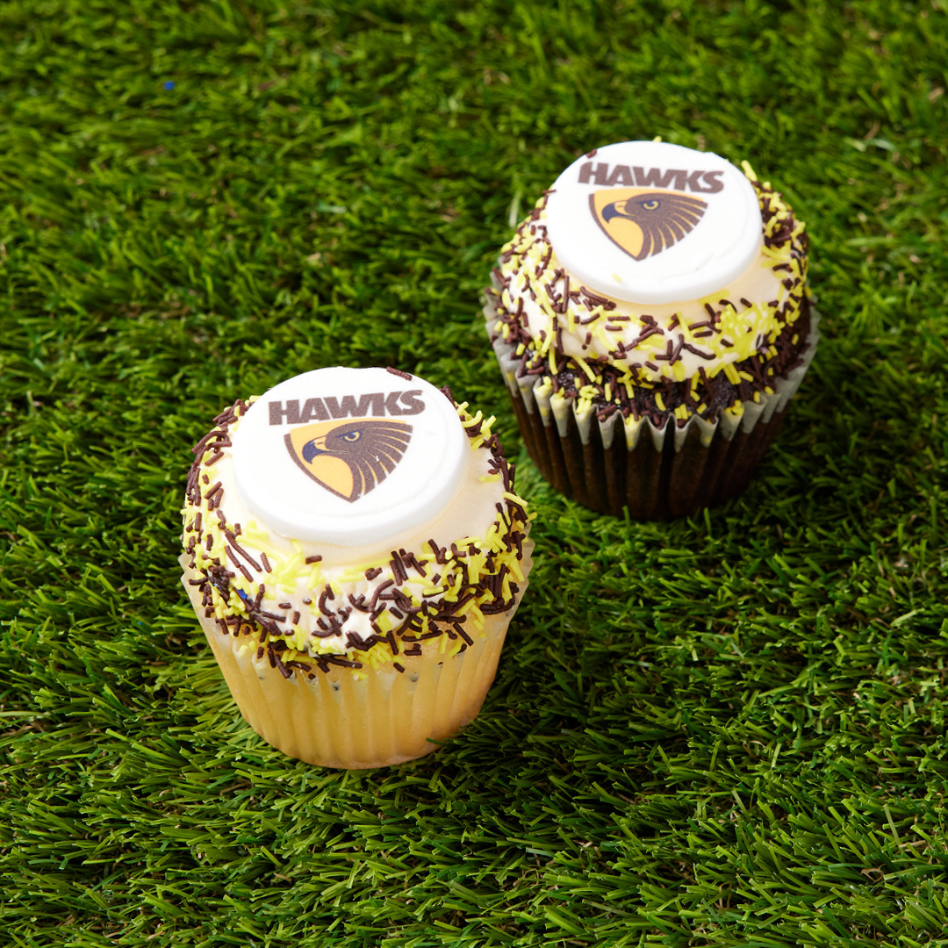 AFL Hawthorn Hawks Cupcakes