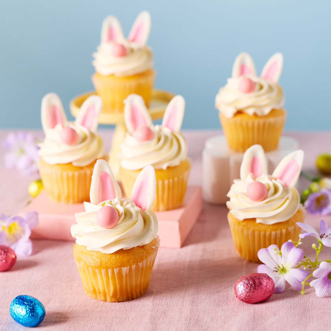 Vanilla Easter Bunny Cupcakes