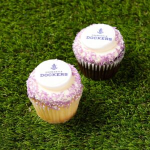 AFL Fremantle Dockers Vanilla Cupcakes