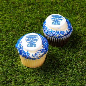 AFL Geelong Cats Vanilla Cupcakes