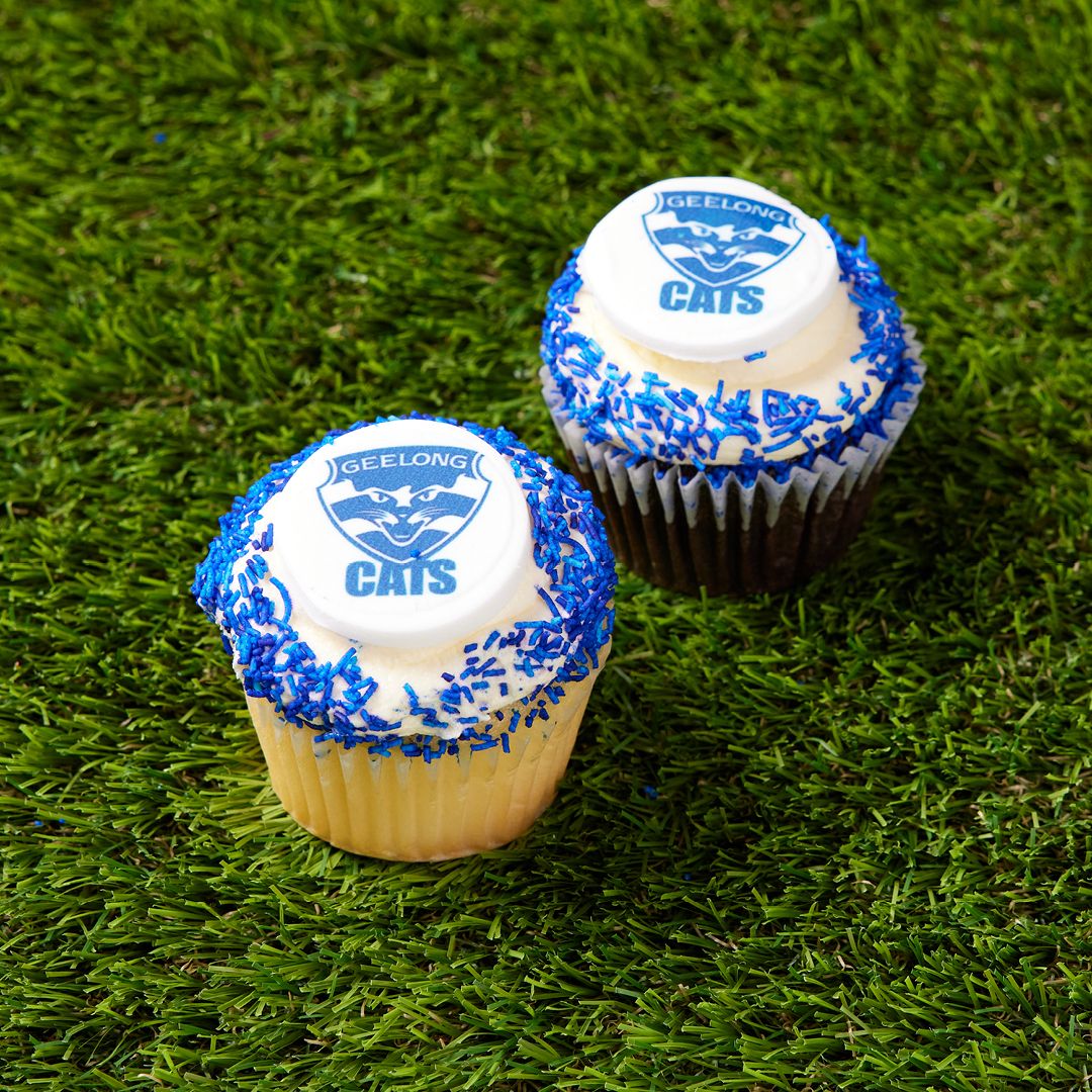 AFL Geelong Cats Vanilla Cupcakes