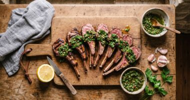Grilled Lamb Cutlets with Salsa Verde