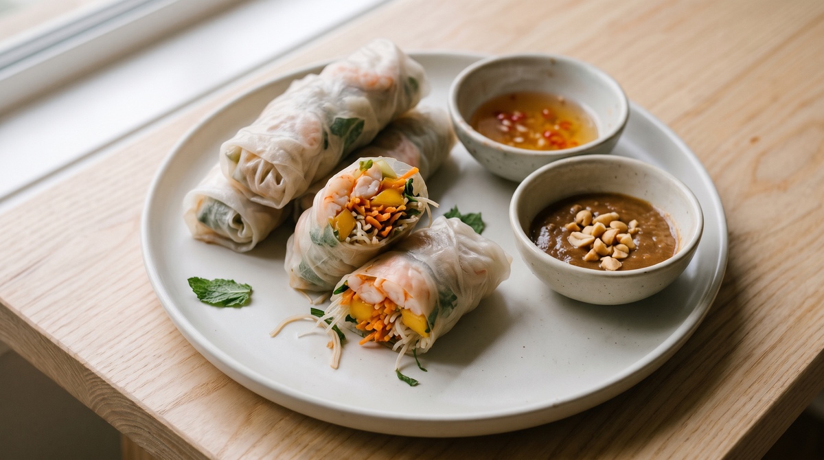 Prawn & Mango Rice Paper Rolls
